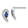 Rhodium Over 10k White Gold Diamond and 0.32ctw Sapphire September
Birthstone Stud Earrings