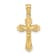 14K Yellow Gold with Textured Scalloped Edge Crucifix Charm