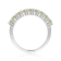 Round Peridot Sterling Silver Anniversary Style Stackable Band Ring, 0.90ctw