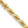 14k Yellow Gold 3.35mm Solid Diamond-Cut Quadruple Rope 22 Inch Chain
