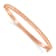 14K Rose Gold Diamond Cut 4mm Hinged Bangle