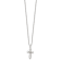 Rhodium Over Sterling Silver Cross Necklace
