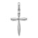 Rhodium Over 14k White Gold Diamond Cross Pendant