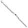 Rhodium Over Sterling Silver Enameled Bar Men's 8 Inch Bracelet