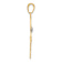 14k Two-tone Gold Diamond-Cut Filigree Hamsa Pendant