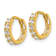 14K Yellow Gold Cubic Zirconia Children's Hinged Hoop Earrings