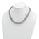 Rhodium Over Sterling Silver Polished Fancy Link Necklace
