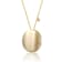 Pave CZ Circle Pendant In 14K Gold Over Brass