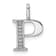 14K White Gold Diamond Letter P Initial Pendant
