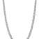 Rhodium Over 14k White Gold 8mm Solid Flat Beveled Curb 20 Inch Chain