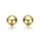 Polished Ball Stud Earrings In 14K Gold Over Brass