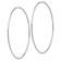 Rhodium Over 14k White Gold Polished 2 11/16" Round Endless Tube
Hoop Earrings