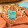 Barse Jewelry Composite Turquoise With Opal & Coral Gold Tone Santa
Fe Cross Cuff Bracelet