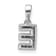 14K White Gold Diamond Letter E Initial with Bail Pendant