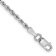 Rhodium Over 14k White Gold 2mm Diamond-Cut Quadruple Rope Link Bracelet