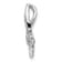 Rhodium Over 14k White Gold Polished Butterfly Diamond Chain Slide Pendant