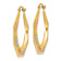 14K Two-tone Gold 1 1/8" Shrimp Hoop Earrings