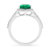 Green Lab Created Emerald and Moissanite Rhodium Over Sterling Silver
Halo Heart Ring
