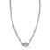 Rachel Zoe Pave CZ Mariner Link Collar Necklace in Rhodium Over Brass