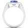 2.81ctw Violet Tanzanite and Diamond 14K White Gold Halo Ring