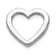 Rhodium Over 14k White Gold Diamond Heart Chain Slide