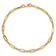 14k Yellow Gold 3.2mm Polished Fancy Rectangle Link Bracelet