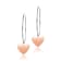 Two-Tone Heart Dangle Hoop Earrings In Sterling Silver And 18K Rose Gold
Over Sterling Silver