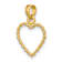 10K Yellow Gold 3D Textured Rope Heart Charm