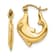 14k Yellow Gold Polished 3/16" Dolphin Hoop Earrings