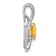 Rhodium Over 14k White Gold Citrine and Diamond Heart Pendant