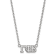 Rhodium Over Sterling Silver LogoArt Gamma Phi Beta Small Pendant Necklace