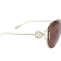 Gucci Gold Tone Frame with "GG Logo" / Brown Lens Sunglasses