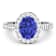 1.8ctw Violet Tanzanite and Diamond 14K White Gold Halo Ring