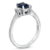 0.78ctw Sapphire and Diamond Ring in 14k White Gold
