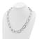 Rhodium Over Sterling Silver 18mm Oval Link 24 inch Necklace