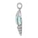 Rhodium Over Sterling Silver Larimar Shell Pendant