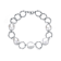 Freshwater Pearl And CZ Station Link Bracelet In Sterling Silver
