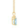 8x5mm Pear Shape Aquamarine with Diamond Accent 14k Yellow Gold Pendant
With Chain