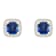 5mm Cushion Created Sapphire And Created White Sapphire 10k Yellow Gold
Halo Stud Earrings