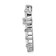 Rhodium Over 14k White Gold Diamond Cross Chain Slide Pendant