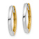 14k Yellow Gold and 14k White Gold 7/16" Round Hinged Hoop Earrings