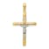 14K Yellow and White Gold Hollow Crucifix Pendant