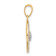 14k Two-tone Gold Diamond-Cut Sun Pendant