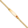 14k Yellow Gold Medical Soft Diamond Shape Red Enamel Curb Link ID Bracelet