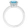 8mm Round London Blue Topaz and 1/10 ctw Diamond Rhodium Over Sterling
Silver Ring