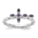 Rhodium Over Sterling Silver Stackable Expressions Cross Amethyst Ring 0.10ctw