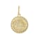 Pisces Zodiac Medallion Pendant In Solid 14K Yellow Gold