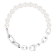 8-8.5mm White Cultured Freshwater Pearl Silver  Bracelet