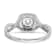 Rhodium Over 14K White Gold Lab Grown Diamond Double Halo Engagement
Ring 0.74ctw