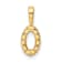 14k Yellow Gold Diamond Number 0 Pendant